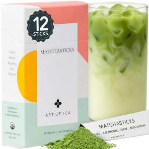 imageArt of Tea  Matcha Powder Tea  Matchasticks 12 Count