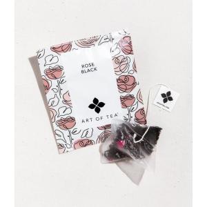 imageArt of Tea  Rose Black  50 Eco Friendly Pyramid Tea Bag Sachets
