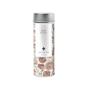 imageArt of Tea  Rose Black 25oz  Naturally Caffeinated Rose Tea  Artisan Loose Leaf Tea Tin